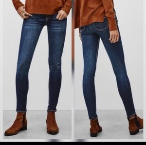 Rag & Bone High Rise Skinny Blue Jeans